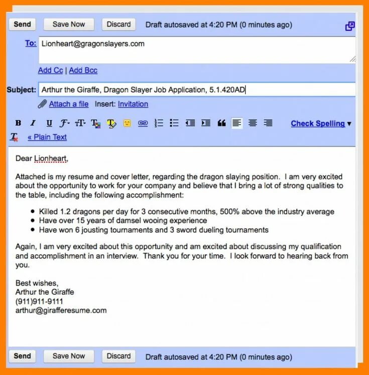12 Mail Format For Sending Resume For Job Cover letter for resume, Email cover l