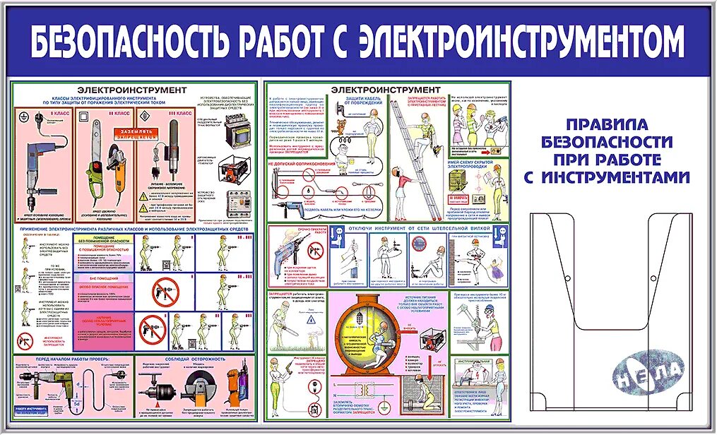 Правила электробезопасности при работе с электроинструментом. Электробезопасность электроинструмент. Плакаты по технике безопасности слесаря. Плакаты по охране труда при работе с инструментом. Охрана труда электробезопасность пожарная безопасность