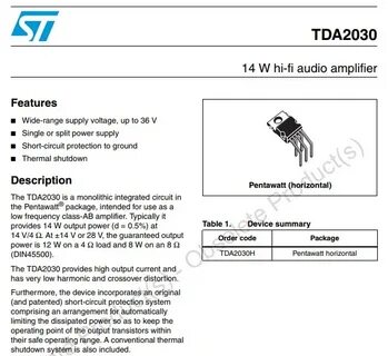 Tda2030 datasheet