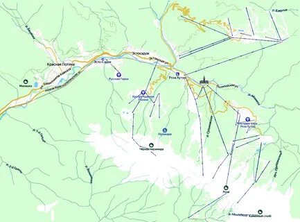 Красная поляна карта
