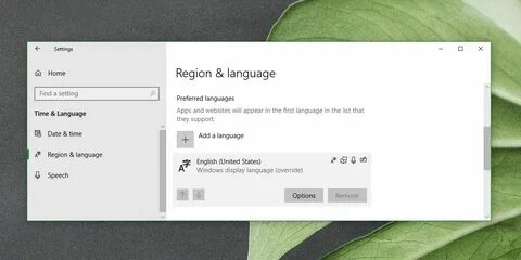 English setup