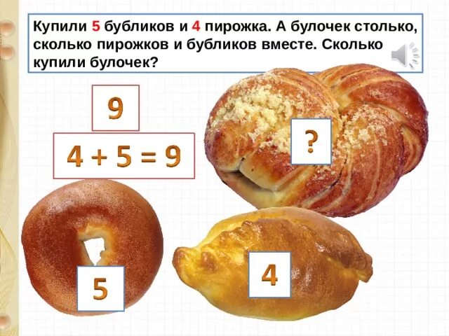 Цена булочки 5 рублей сколько стоят 3