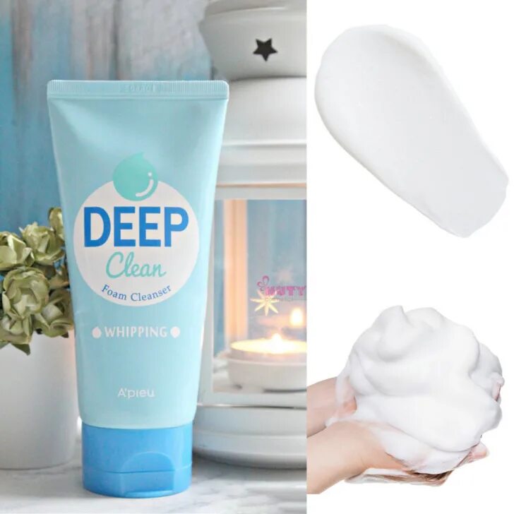 Deep cleanser foam. A'PIEU Deep clean Foam Cleanser. A'PIEU Deep clean Foam Cleanser (130 ml). A'PIEU Deep clean Foam Cleanser moist. A'PIEU Deep clean Foam Cleanser 130ml - whipping.