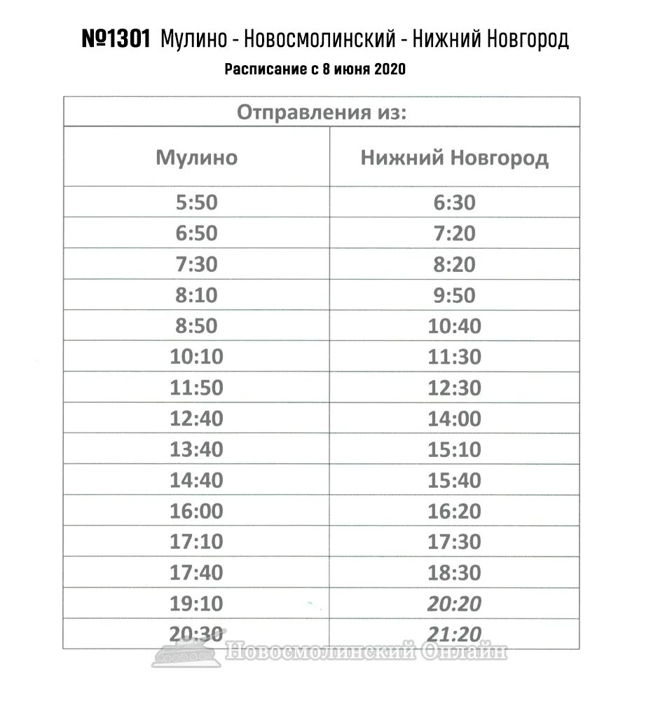 Расписание автобусов нижний 46 маршрут. 1301 Маршрут Мулино-Нижний. Мулино Нижний Новгород автобус 1301. Мулино Нижний Новгород автобус 1301 расписание. Мулино Нижний Новгород автобус 1301 расписание автобусов.