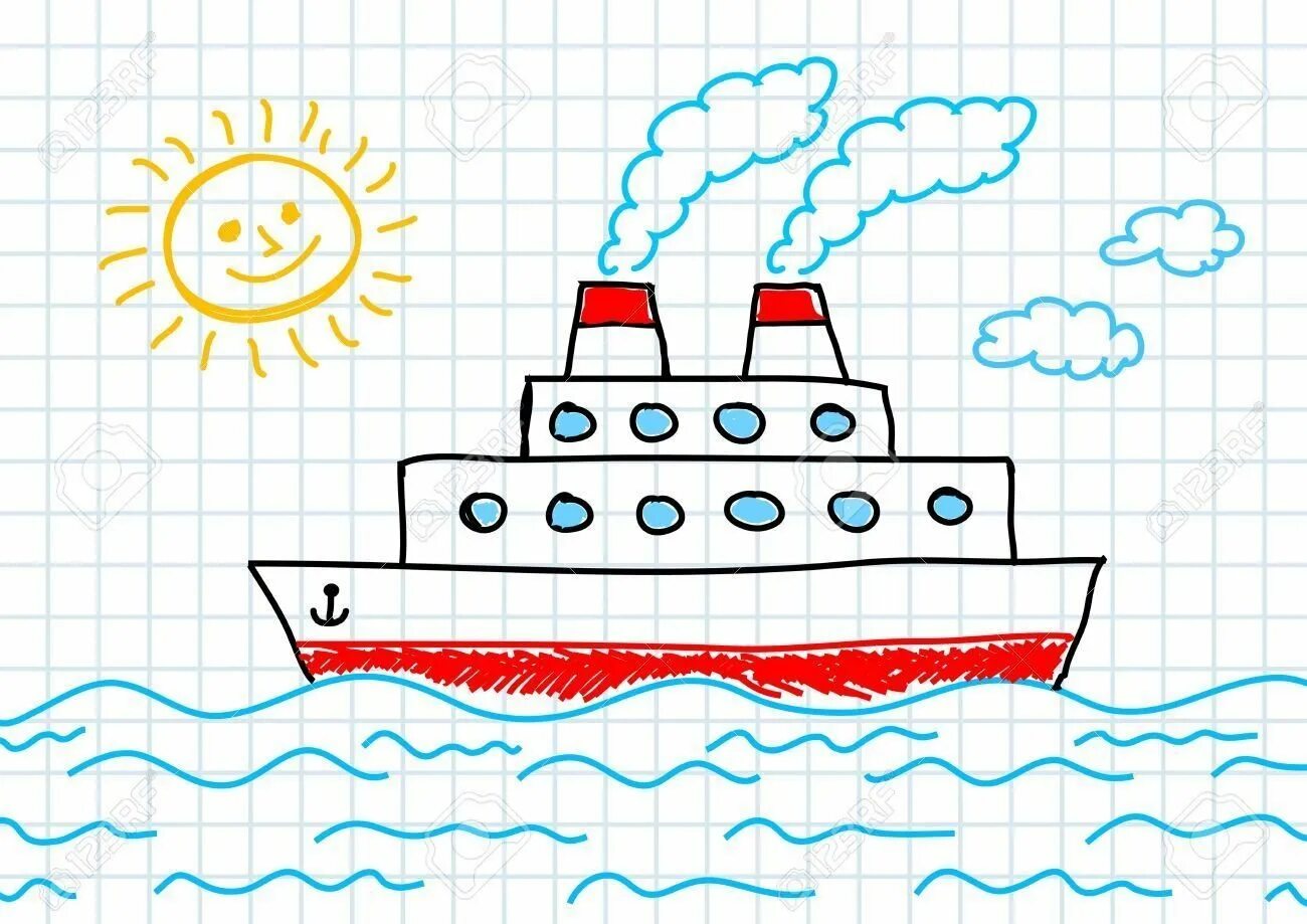 Пароход по цифрам. Корабль рисунок для детей. Кораблик рисунок для детей. Пароход рисунок для детей. Детские рисунки кораблей.