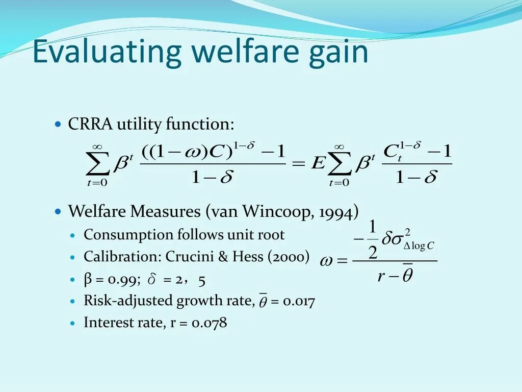 CRRA Utility. Cassies Utility function. Constructing a Utility function. Functionality Utility Bar.