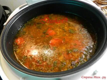 Рассольник с огурцами в мультиварке
