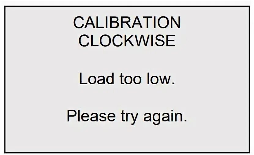 Overmorrow. Load calibration