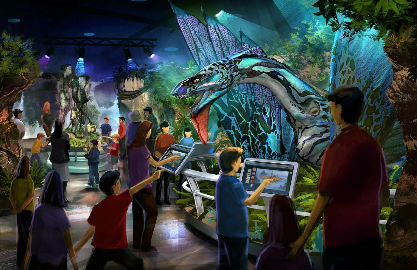 Avatar world особняк. Пандора мир аватара тематический парк. Выставка аватар Пандора. Диснейленд аватар парк.