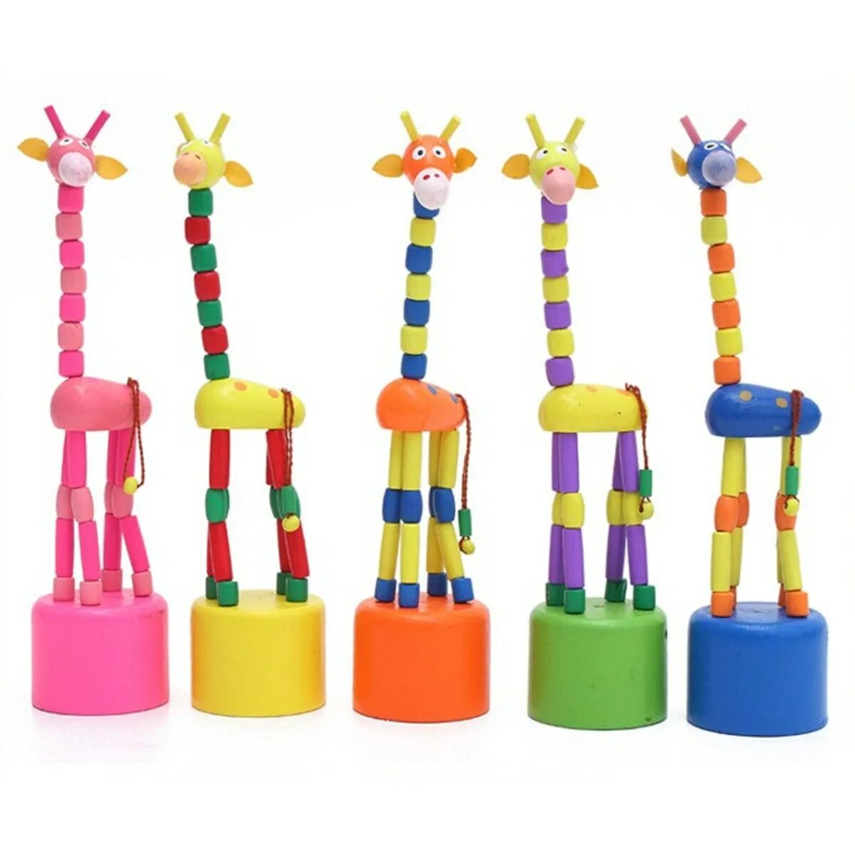 Деревянный Жираф дергунчик. Игрушка Жирафик. Детская игрушка деревянная Жирафик. Танцующая игрушка.