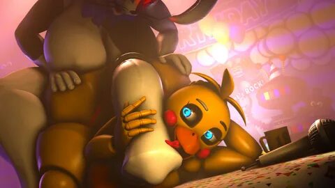 toy chica (fnaf), vanny (fnaf), source filmmaker, tagme, anthro on anthro, ...