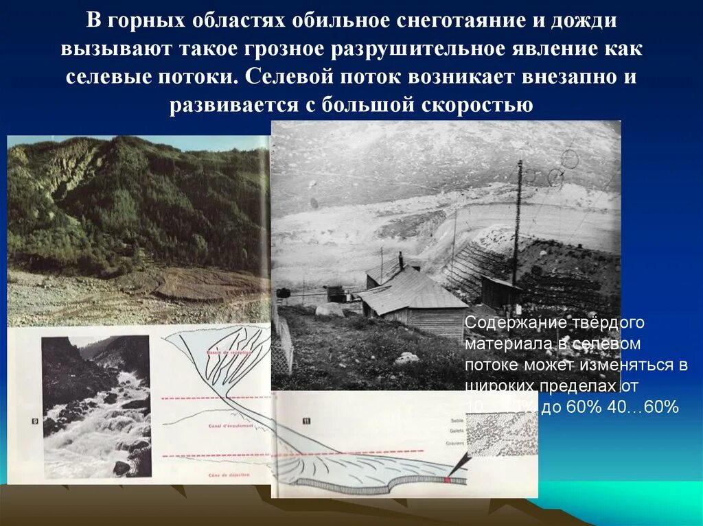 Условия формирования селя