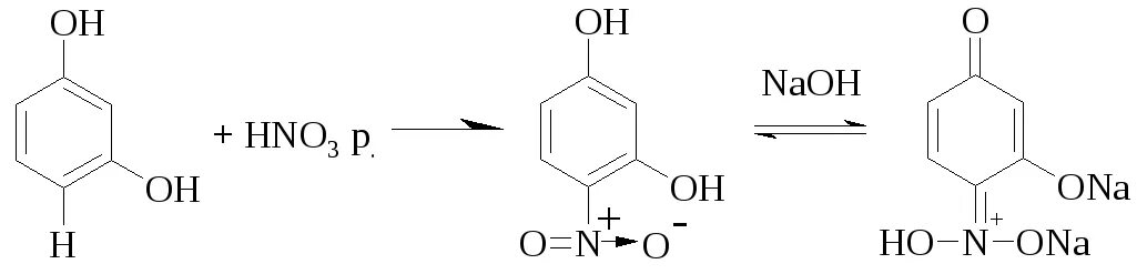 Азотная кислота бромная вода реакция. Резорцин NAOH реакция. Резорцин с уксусной кислотой. Фенол тимол и резорцин. Реакция с резорцином.