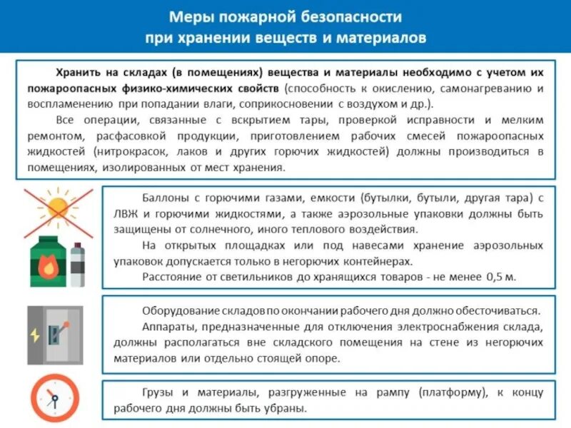 Требования хранения легковоспламеняющихся и горючих веществ. Меры безопасности при работе с легковоспламеняющимися веществами. Меры противопожарной безопасности. Требования пожарной безопасности.