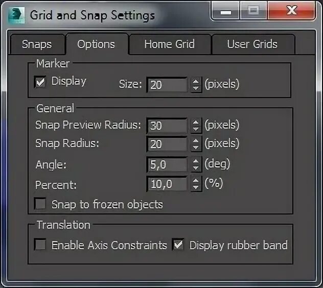 Привязки в 3д Макс 2020. Привязка к сетке в 3d Max. Grid and Snap settings 3ds Max. Настройки Grid and Snap settings.