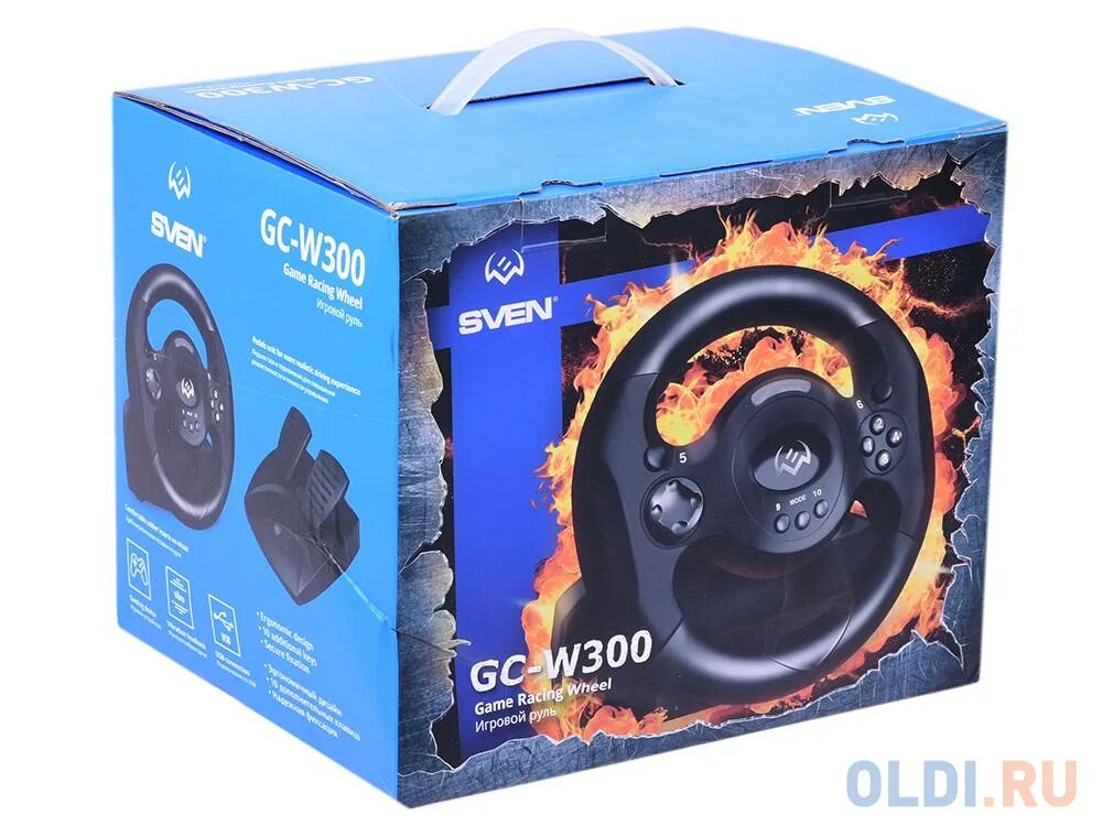 Игровой руль Sven GC-w300. Sven GC-w300 Black. GC w300 игровой руль. Руль Sven GC-w300 (SV-017934).