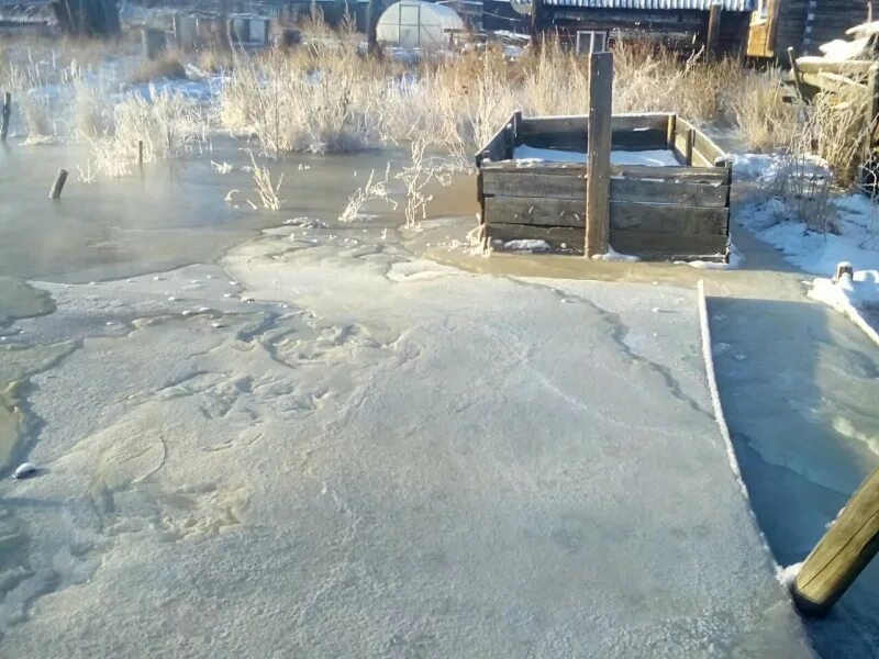 Затопление зимы. Могоча очистные. Затопка Асбест зимой.