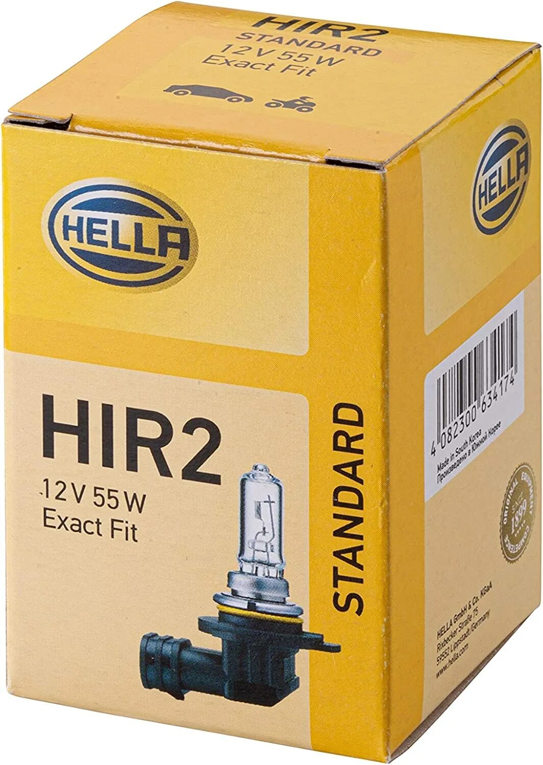 Hir2 12v 55w. Hir2 лампа HELLA. HELLA 8gh 009 319-001. Лампа 9012cbi. Лампа hir2 NVA c1 (упаковка carton Box 1 шт).