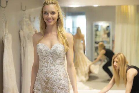 Elle Evans Tries on Strapless Wedding Dresses - Pretty Happy Love - Wedding Blog ...