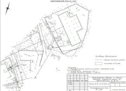 Топографическая карта земельного