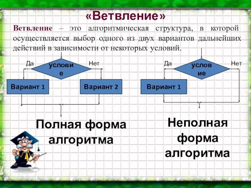 Алгоритмическая конструкция тест 1 вариант. Алгоритмы с ветвлением 6 класс Информатика. Алгоритм ветвления Информатика 8 класс. Алгоритм схветлением 4 класс Информатика. Алгоритм с ветвлением 4 класс Информатика.