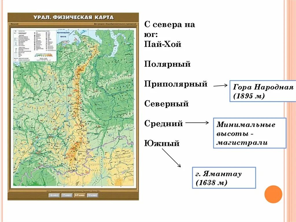 Средняя сибирь это урал. Северный Урал Южный Урал средний Урал карта. Урал горы физ карта. Гора народная на карте Урала. Гора народная на карте России физической.