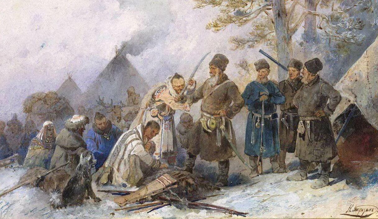 Что такое ясак в истории. Николай каразин сибирские казаки. фёдор курбский и иван салтык поход. «сибирские казаки». художник николай каразин. ясак ермак.