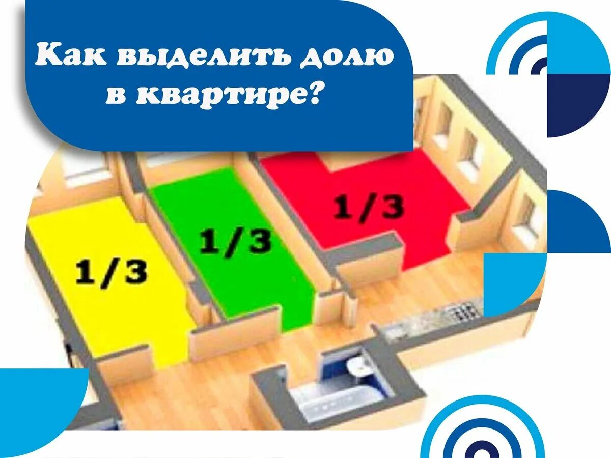 Выделение доли в квартире. Как определить доли в квартире. Где можно выделить доли