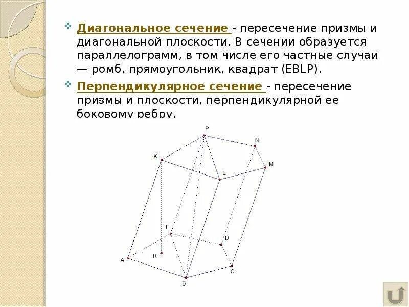 Сечение пятиугольной призмы плоскостью. Диагональное сечение правильной шестиугольной призмы. диагональные сечения призмы плоскостью. перпендикулярные сечения призмы плоскостью. перпендикулярное сечение призмы.