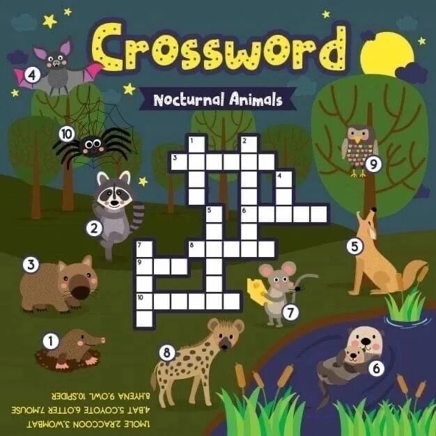 Сканворд ночной кошмар как напоминание о войне. Animal crosswords. Animals crossword for Kids. Игра кроссворд животные. Forest animals crossword.