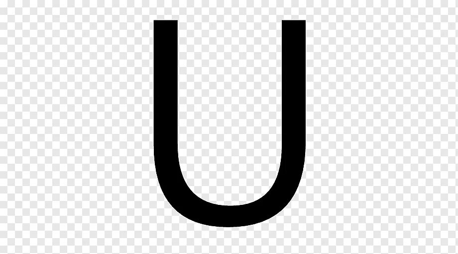 U font. Arial PNG. U