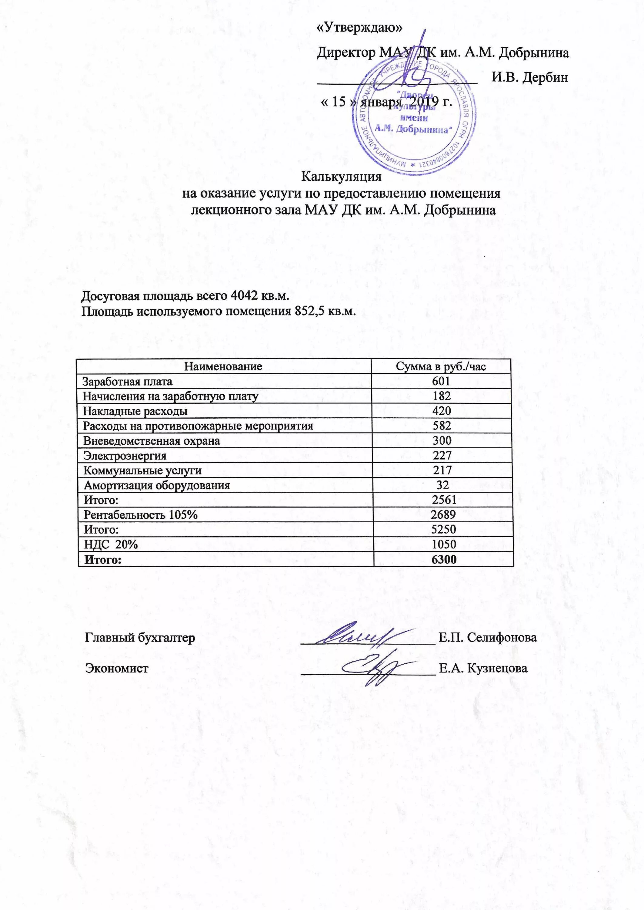 Калькуляция выполненных работ. Калькуляция выполненных работ
