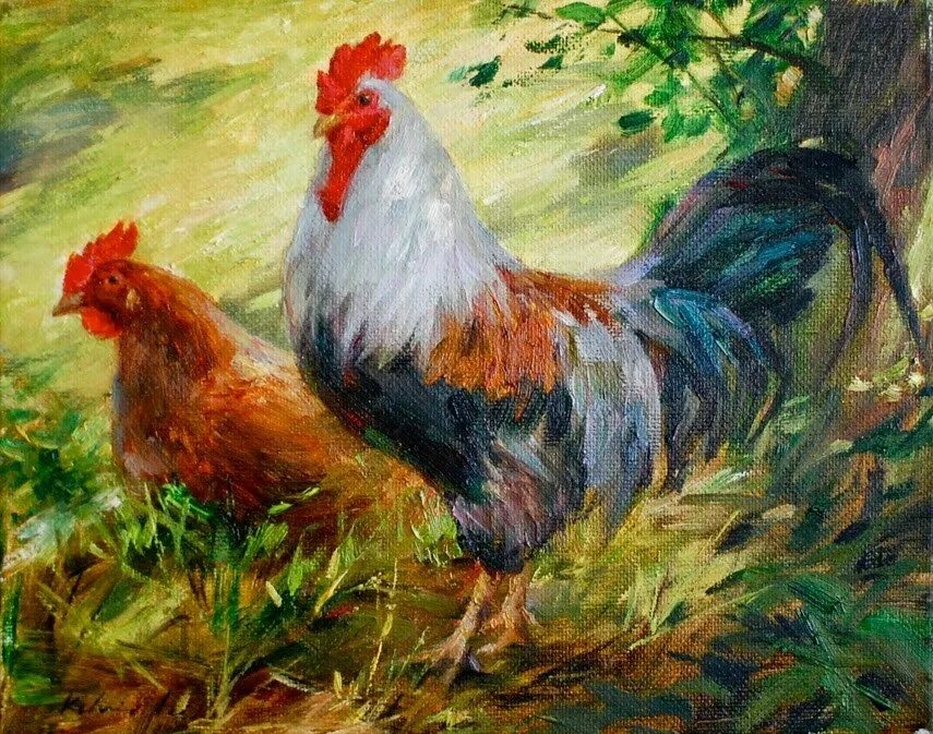 Картины с курами