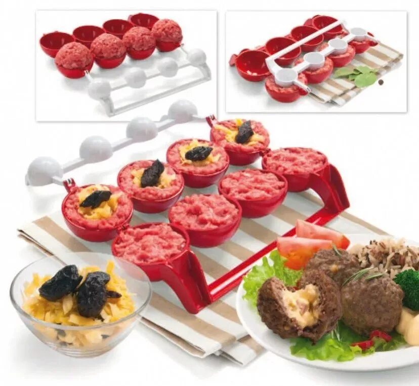 Тефтелей stuffed Ball maker. Форма для фаршированных тефтелей Mighty Meatballs. Приспособление для приготовления фрикаделек. Формочка для фрикаделек.