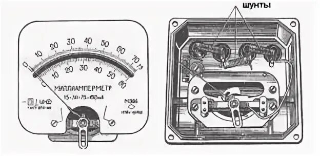 Амперметр с шунтом стрелочный. Амперметр м4200 на 2 а. М42100 амперметр шунт. Стрелочный омметр схема. М4200 амперметр шунт.