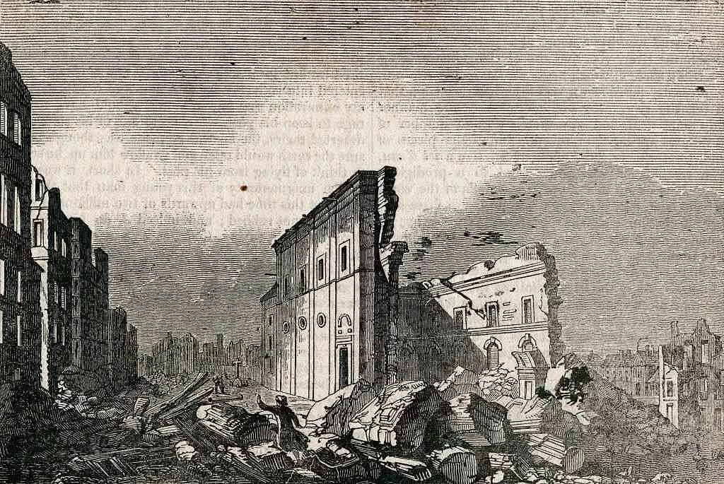 Великое Лиссабонское землетрясение 1755. Лиссабонское землетрясение 1 ноября 1755 года. ЦУНАМИ В Португалии 1755. Землетрясение в 1755 году в Лиссабоне картина.