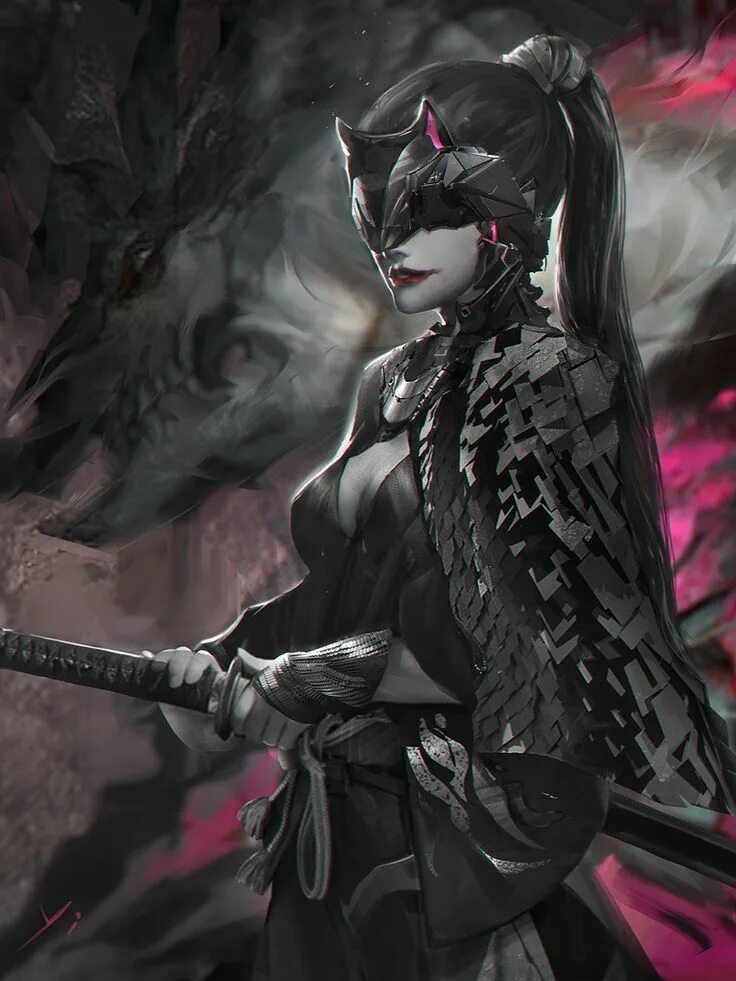 Guweiz тихиро. Они женщина. Демонесса тифлинг. Они женщина. Oni девушка арт.