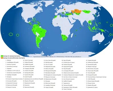 Куда можно с российским загранпаспортом