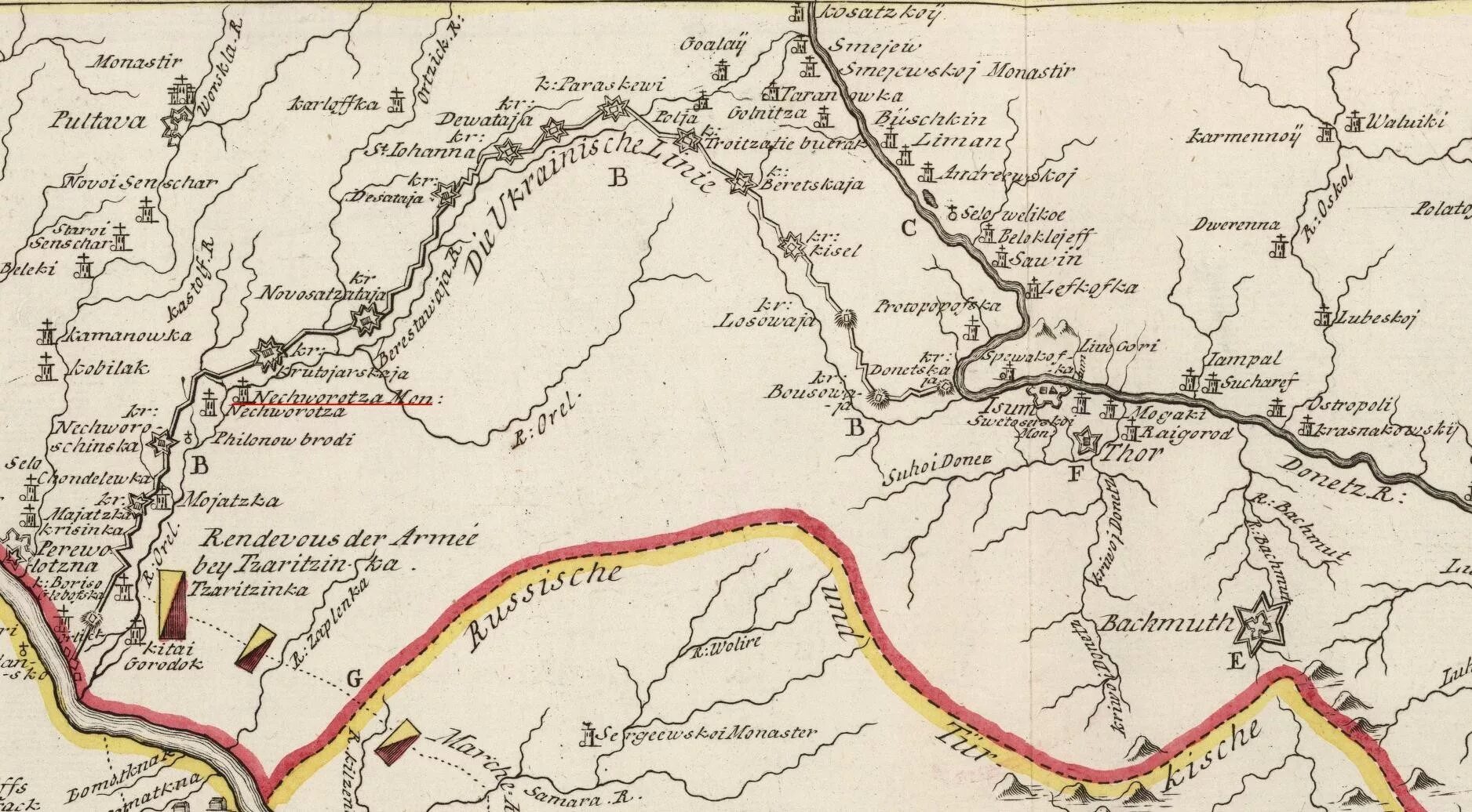 пограничные укрепления от волги до оренбурга