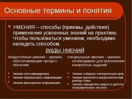 Овладение способами применения усвоенных знаний на практике