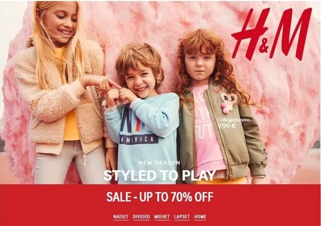 H&M sale up to.