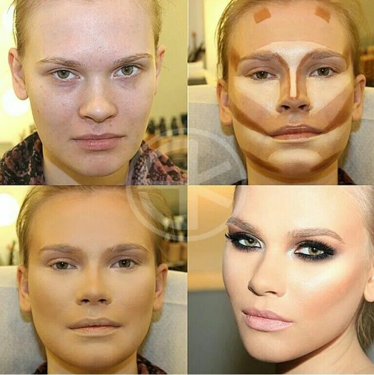 Contour and Highlight with cream concealer Contour makeup, Beauty makeup, Makeup