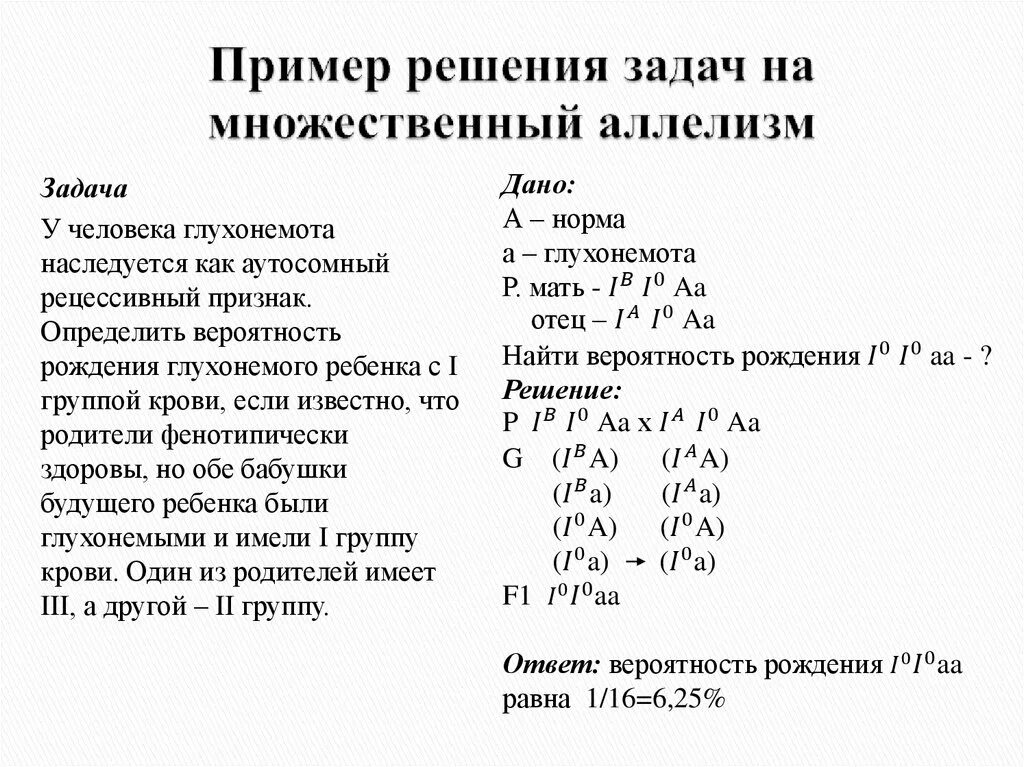 Некоторые формы катаракты и глухонемоты у человека