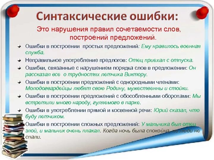 Исправьте нарушения в сочетаемости слов. Лексические и синтаксические ошибки. синтаксические ошибки в простом предложении. ошибки в построении простых предложений. ошибки связанные с нарушением порядка слов в предложении.