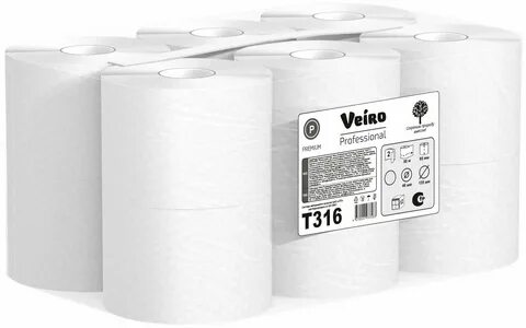 Бумага туалетная в рулонах veiro professional