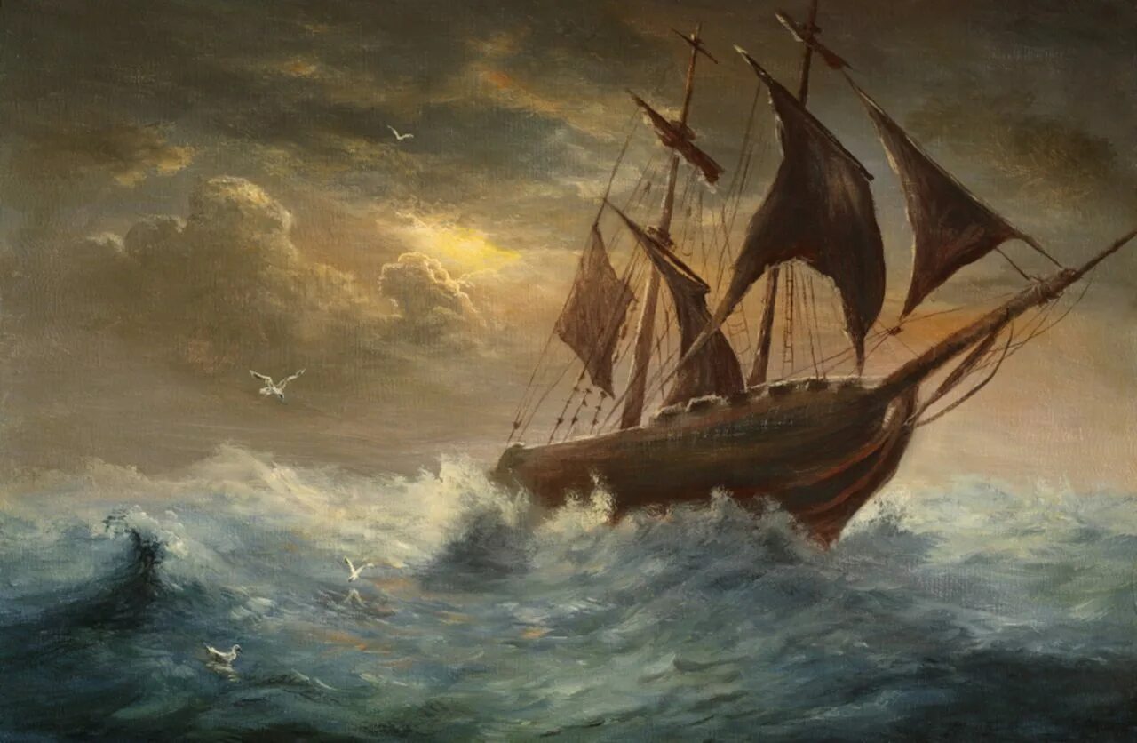 Есть корабль они живут в корабле. London Jack "the Sea-Wolf". Корабль в шторм. Картина корабль в шторме. Парусник.