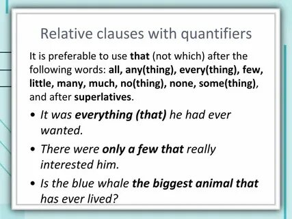 Defining relative clauses wordwall