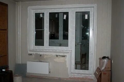 Замена окна с балконной дверью