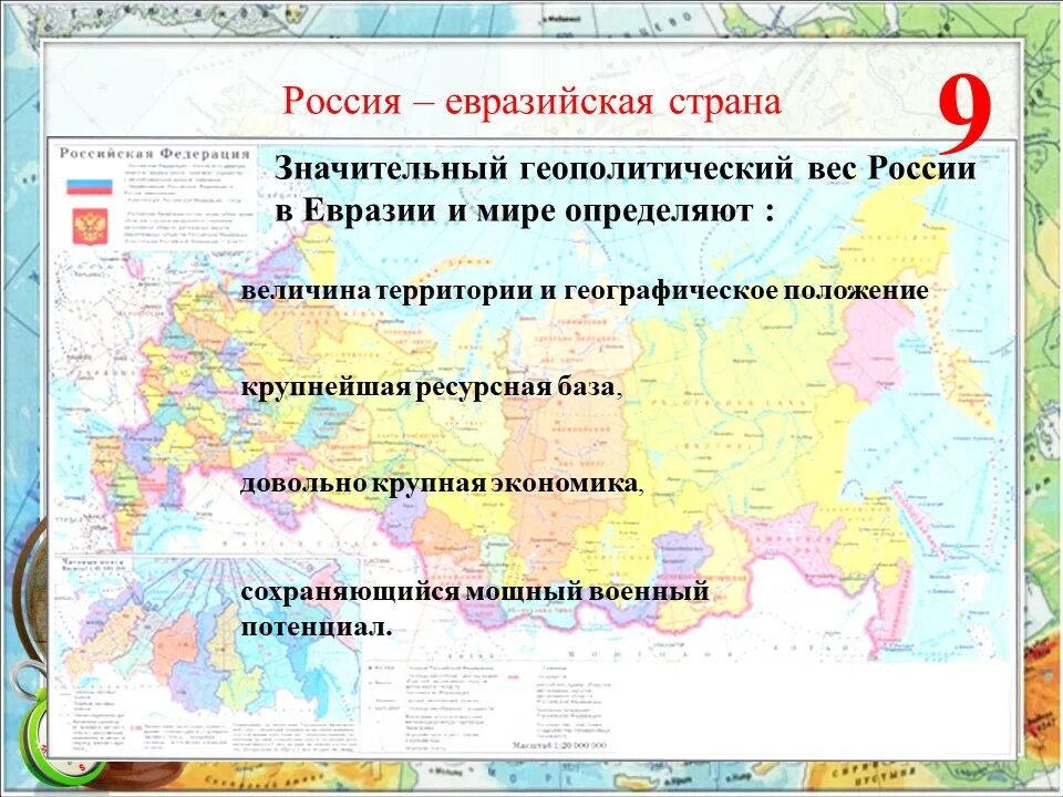 Величина территории россии. Россия Евразийская Страна. Геополитическое положение России. Значительный геополитический вес России в Евразии и мире. Российско-Евроазиатский регион.