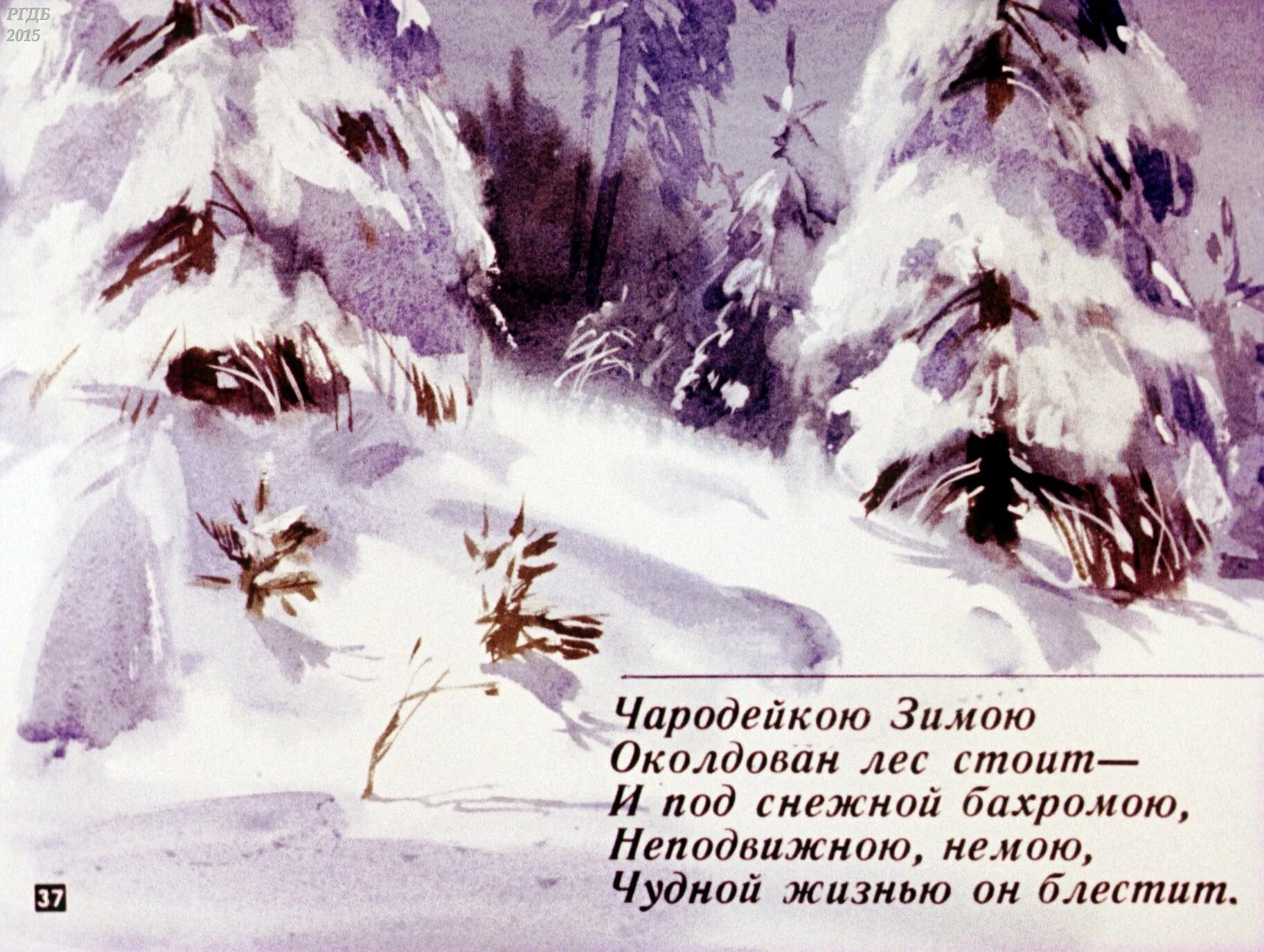 Чародейкою зимою автор. Тютчев чародейкою зимою иллюстрации. рисунок к стихотворению чародейкою зимою околдован лес.